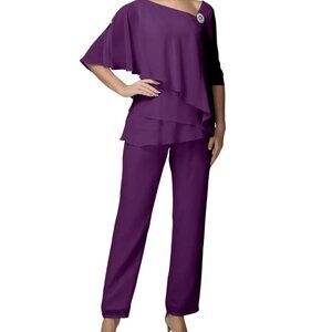 Chiffon Pant Suit Size 6 New with Tags